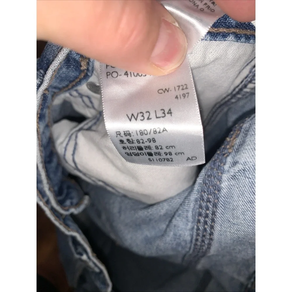 Vintage Men's Y2k Levi's Carpenter Denim Cargo Jeans Relaxed Light Wash 32x34